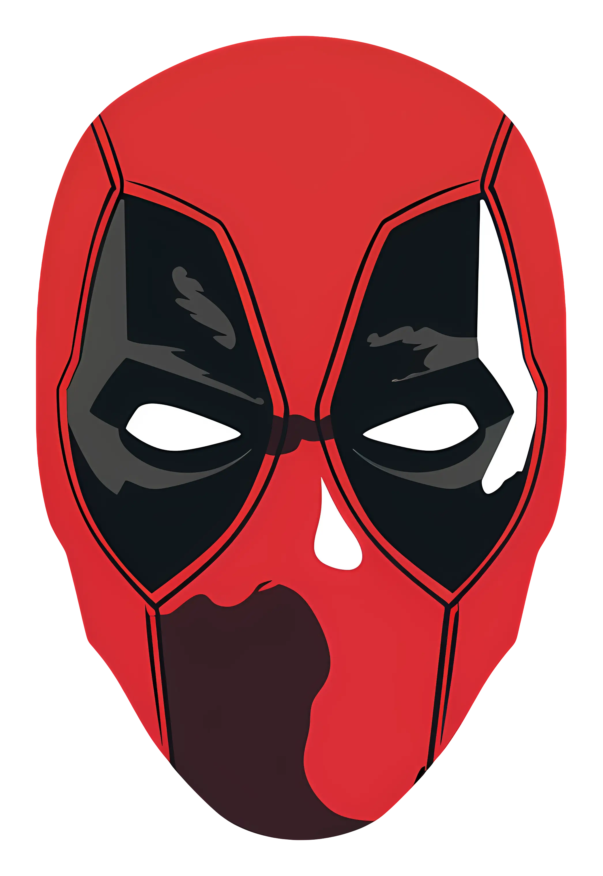 Red Superhero Mask Illustration