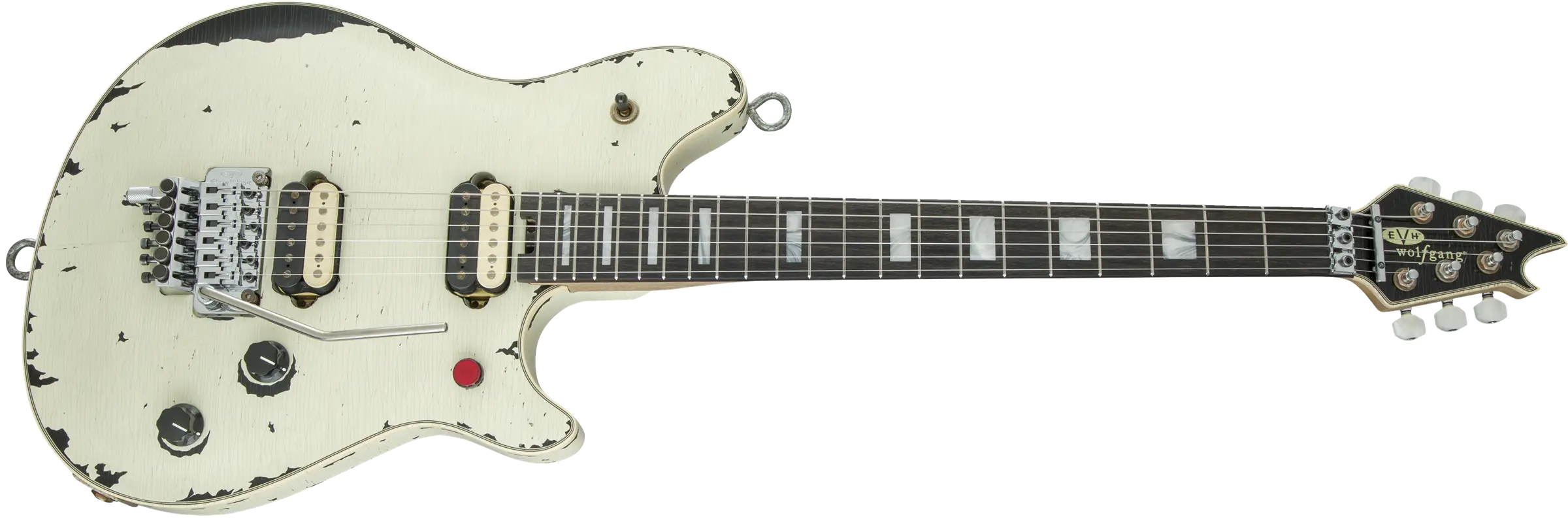 White Electric Guitar with Vintage Design