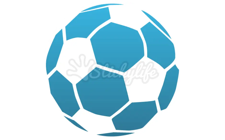 Blue and White Soccer Ball Icon
