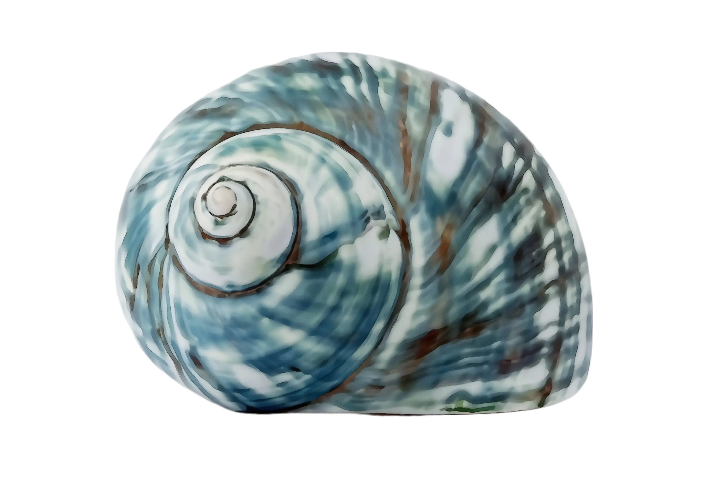 Blue Spiral Seashell Illustration