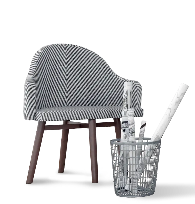 Comfortable Striped Chair for Home