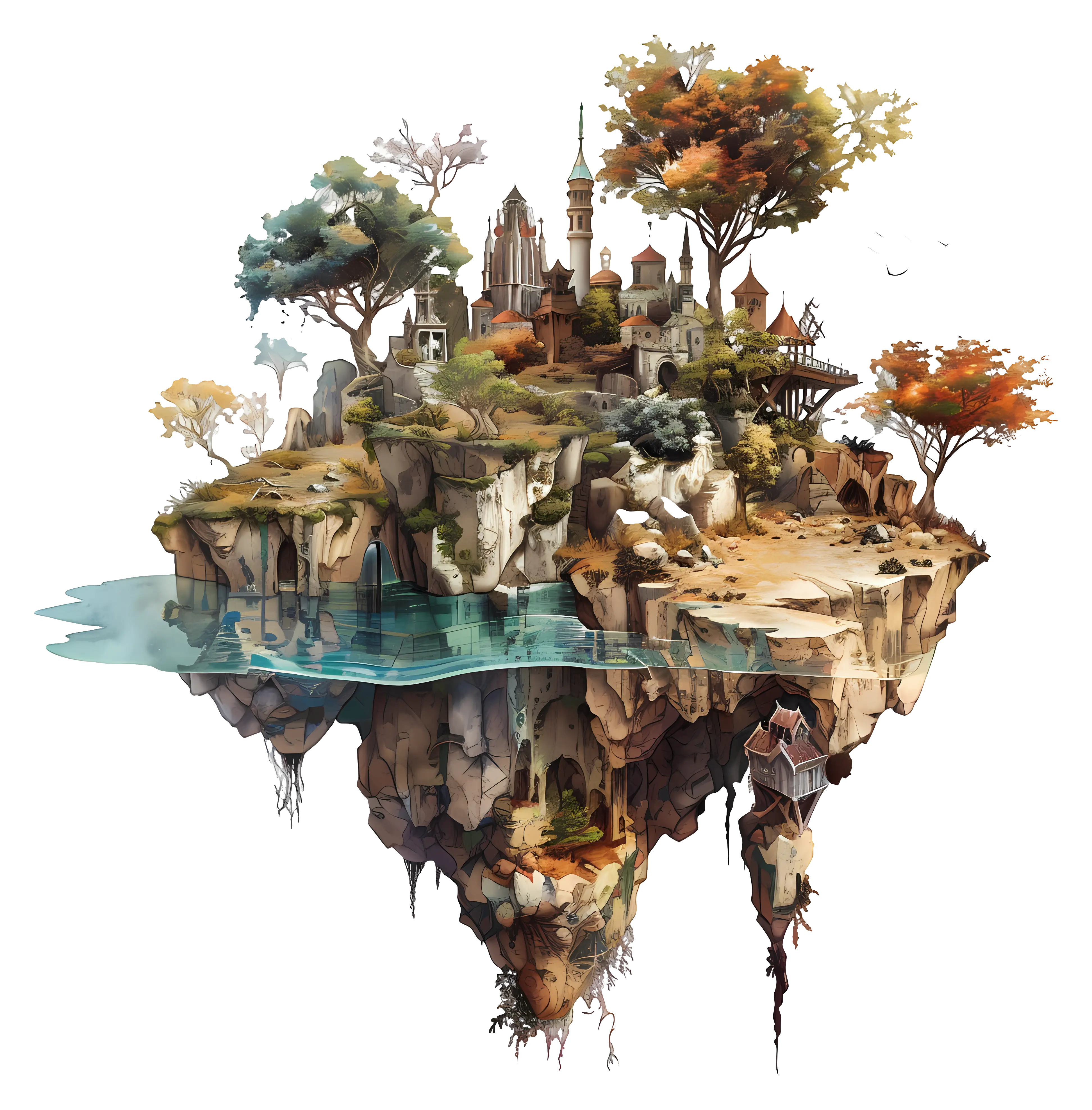 Floating Island with Castle