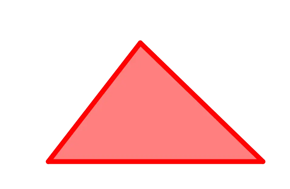 Red Geometric Triangle Outline