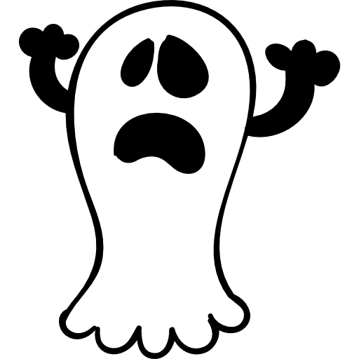 Sad Ghost Silhouette Icon