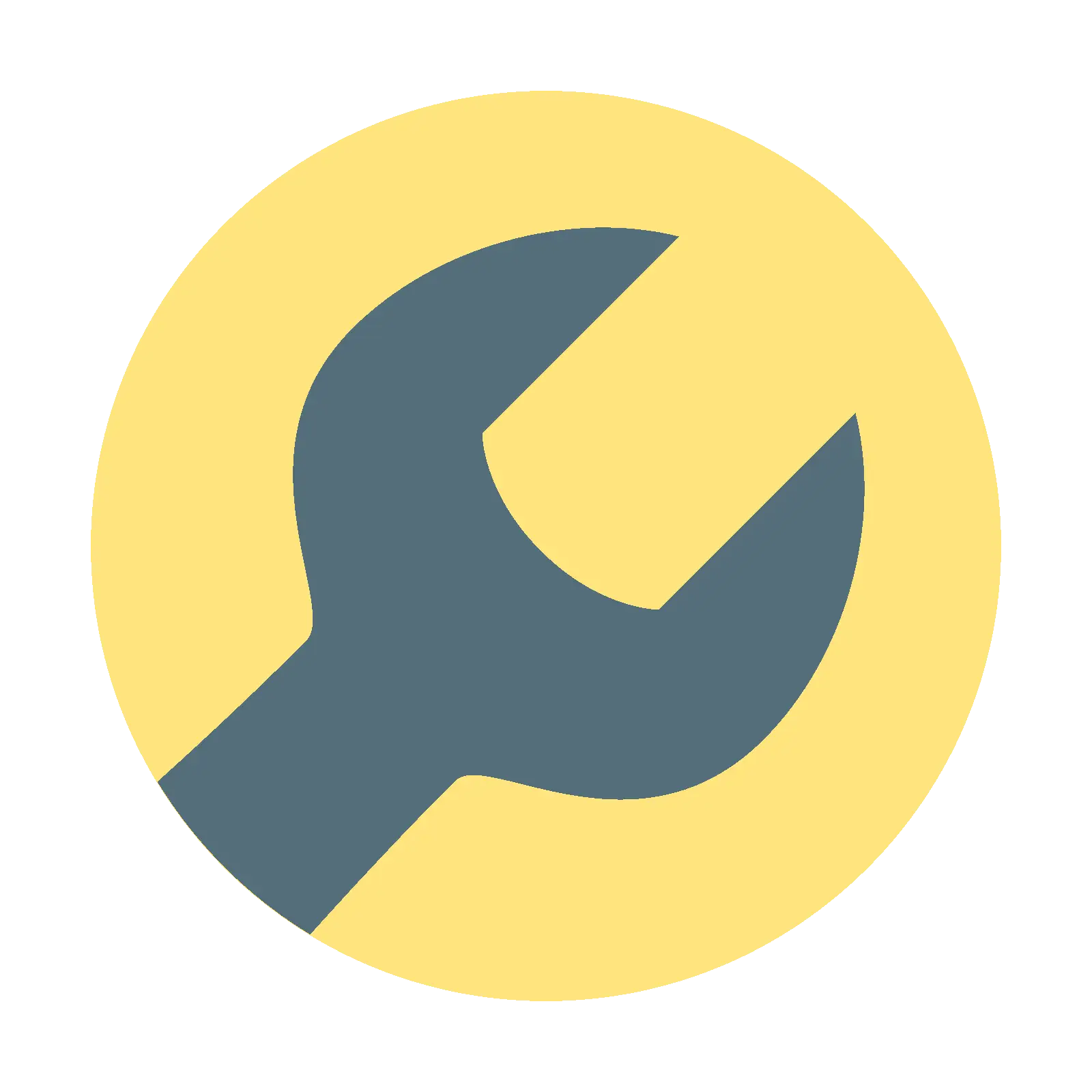 Simple Wrench Icon for Toolbox Symbol