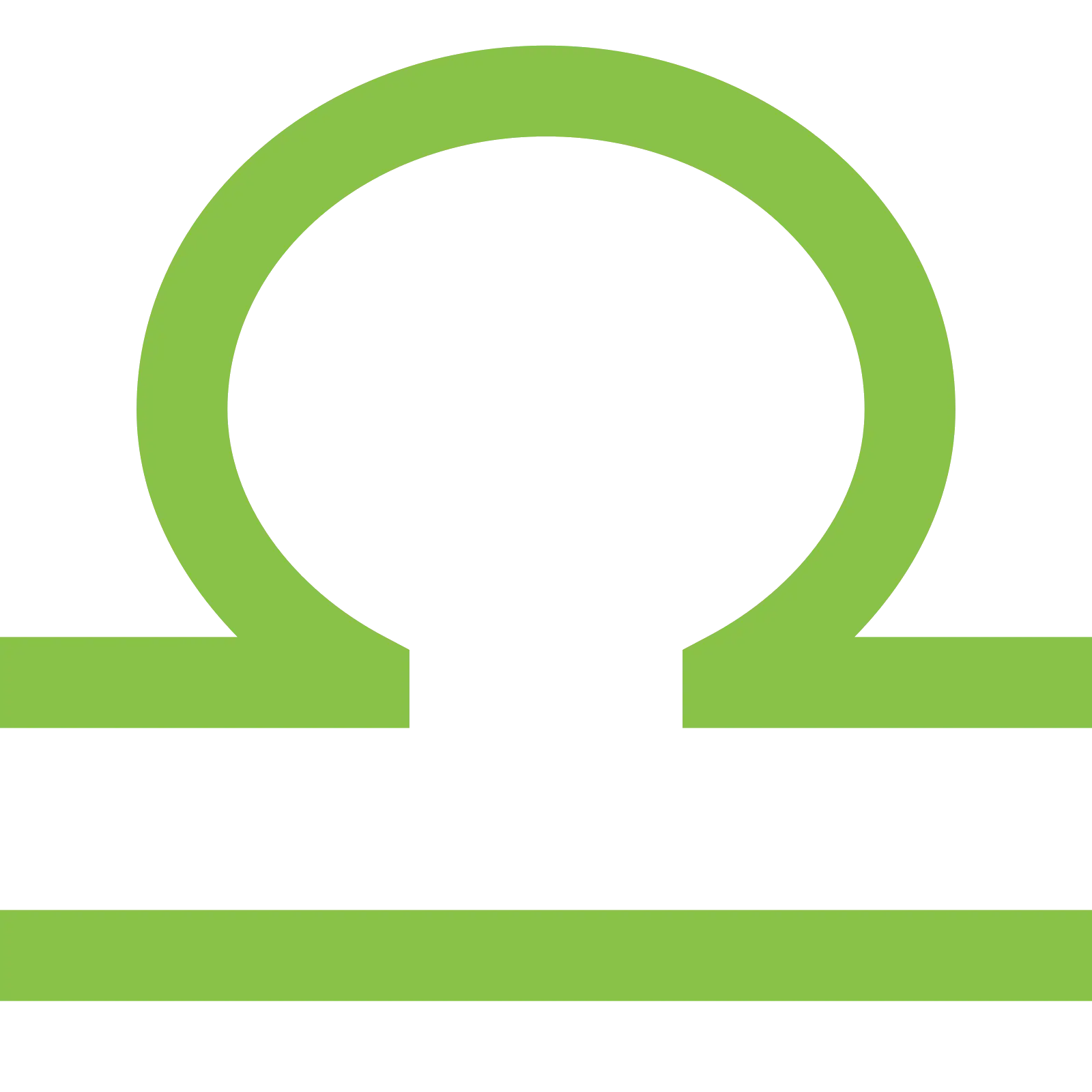 Green Libra Zodiac Sign Symbol
