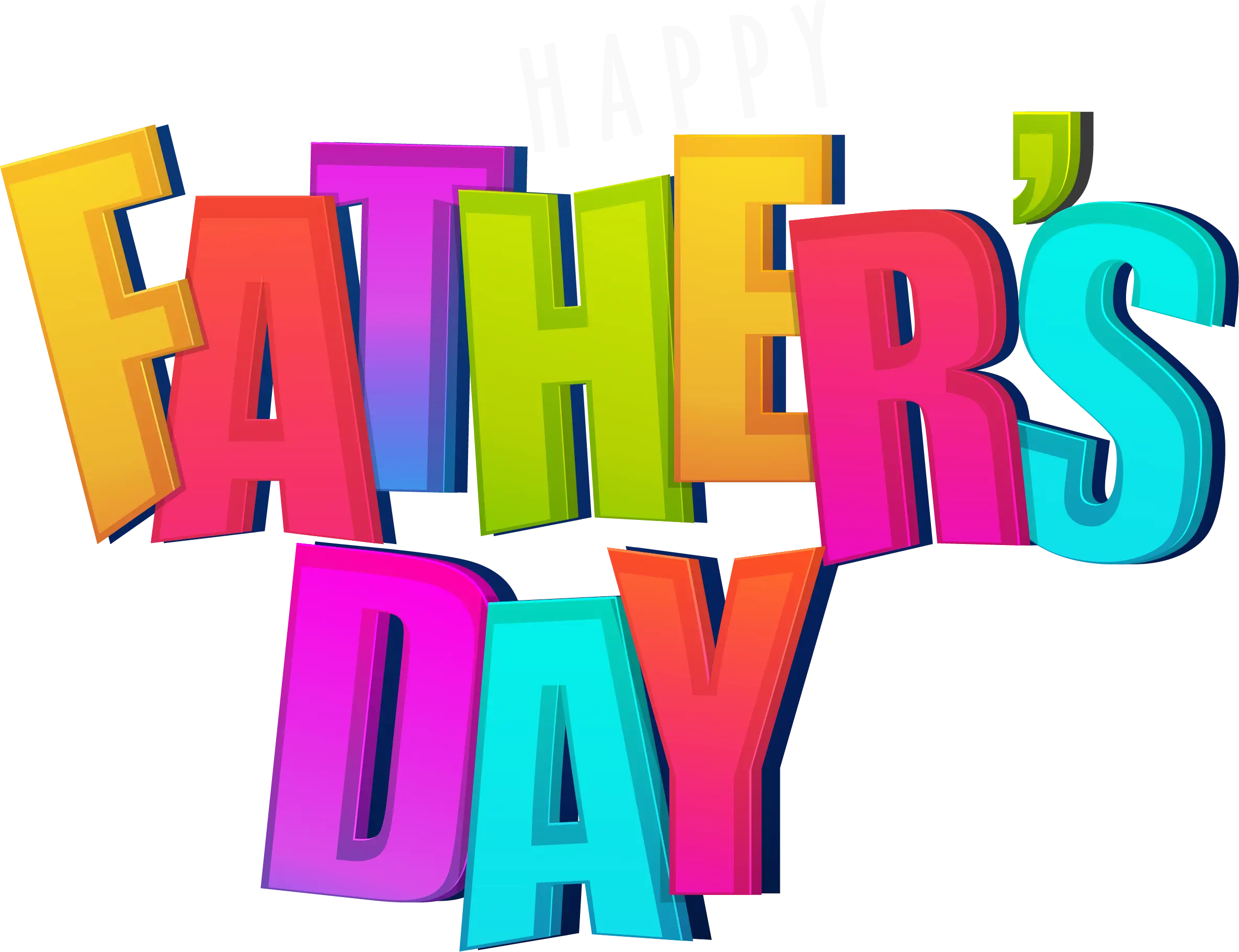 Colorful Father&#039;s Day Text