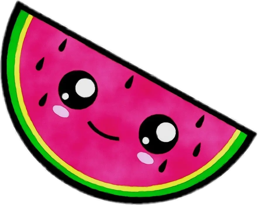 Smiling Cartoon Watermelon Slice