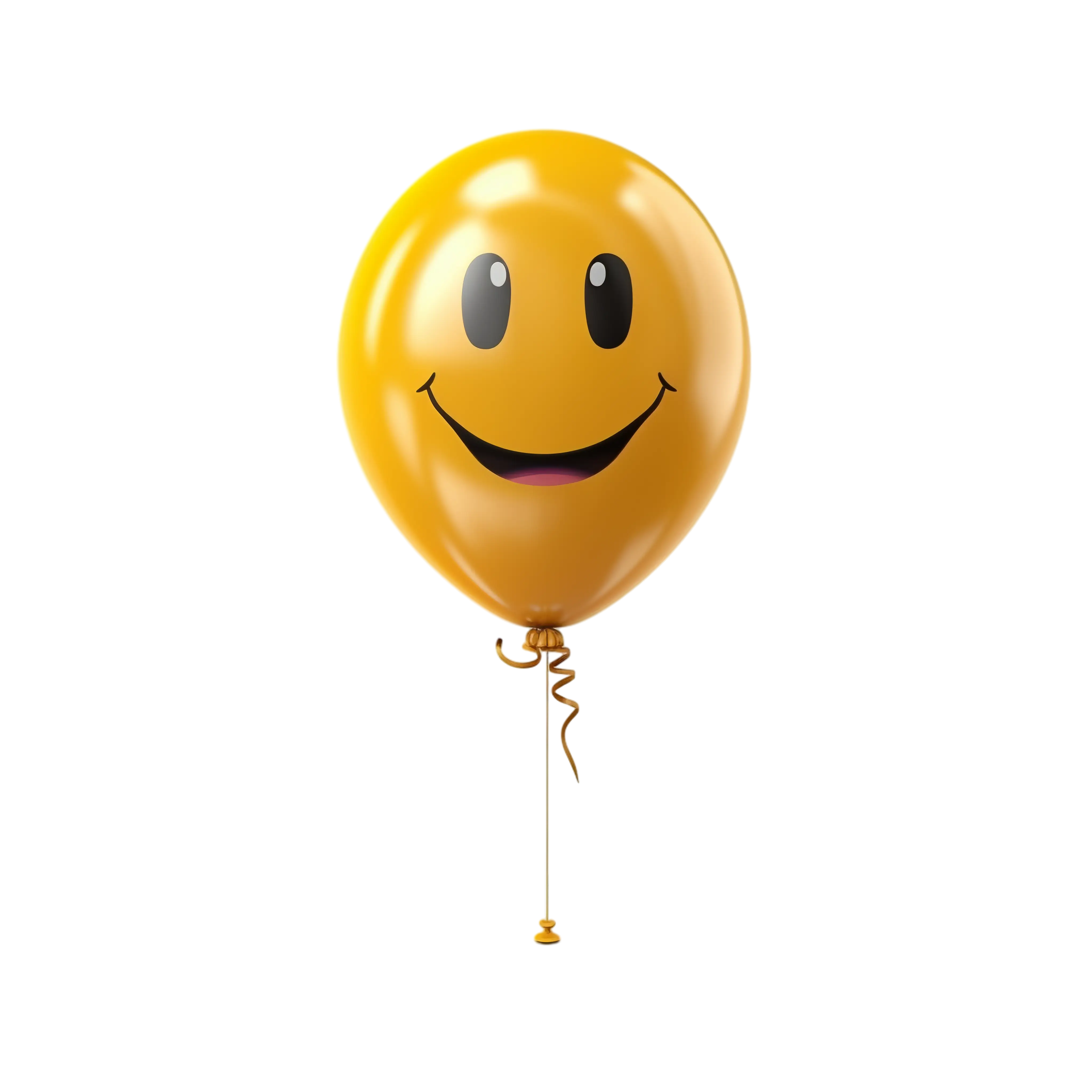 Yellow Balloon with Smiley Face