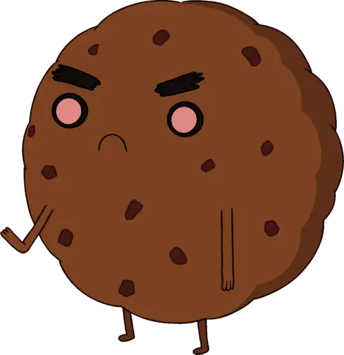 Angry Chocolate Chip Cookie Cartoon