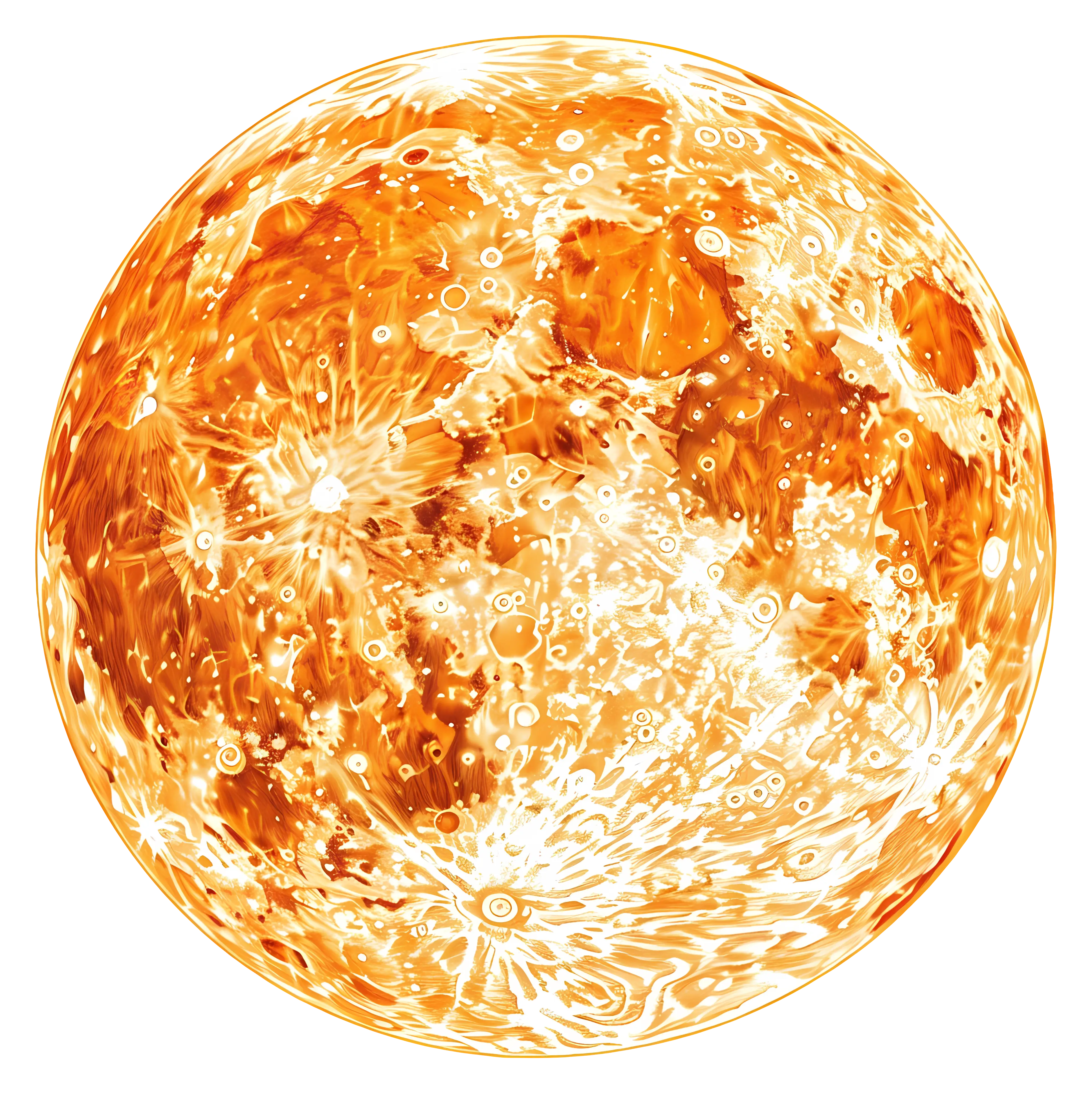 Bright Fiery Planet Illustration