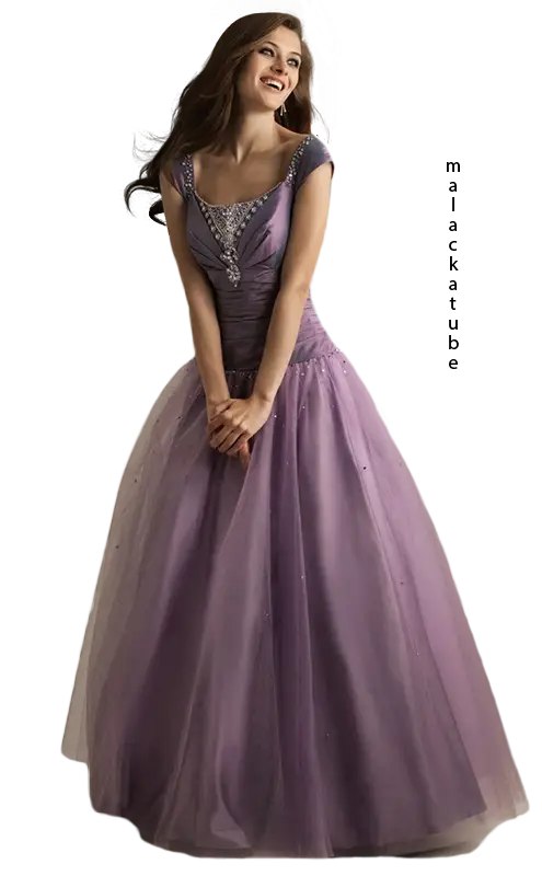 Elegant Purple Evening Gown Illustration