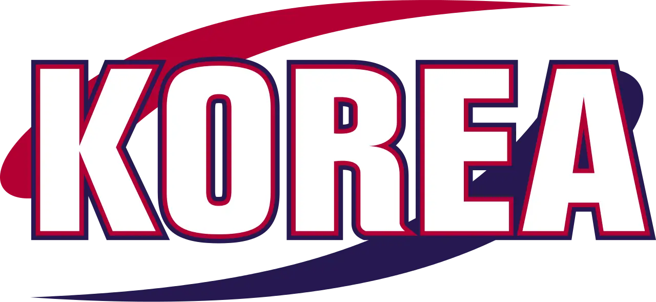 Korea Word Logo Design with Stylized Letters