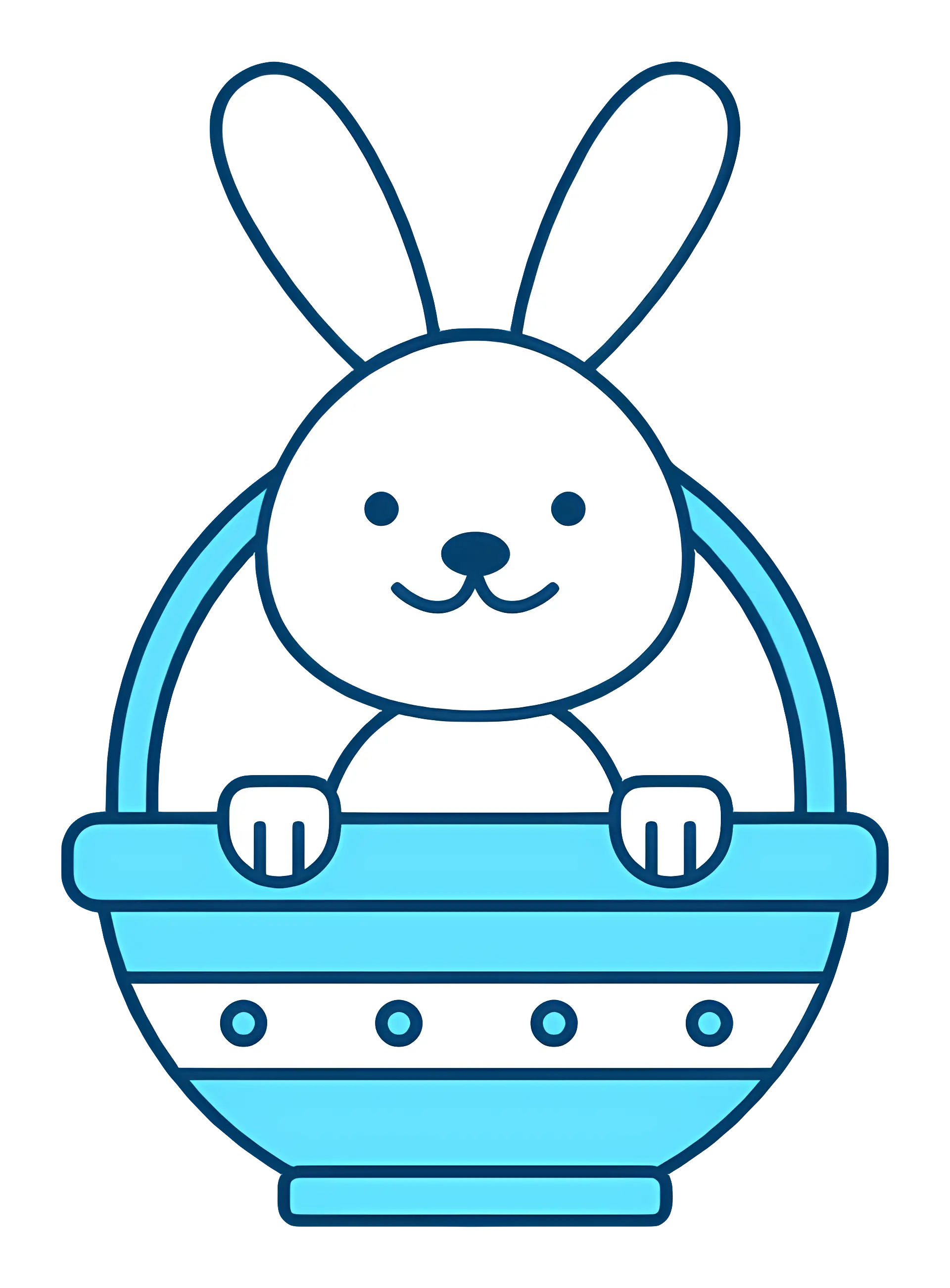 Cute Bunny in Basket