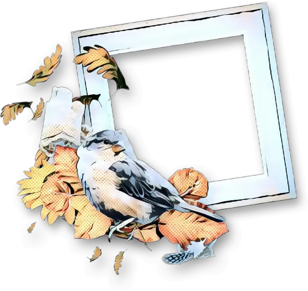 Artistic Bird with Decorative Frame