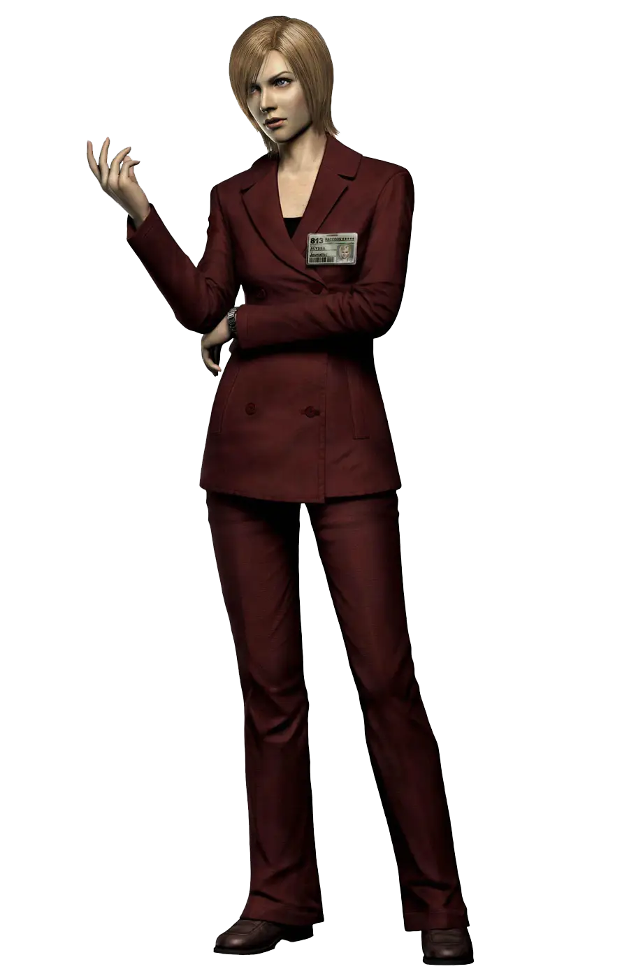 Blonde Female Character in Suit