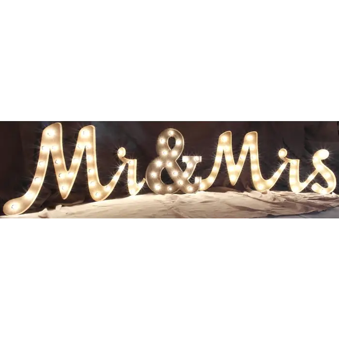 Mr &amp; Mrs Lighted Sign
