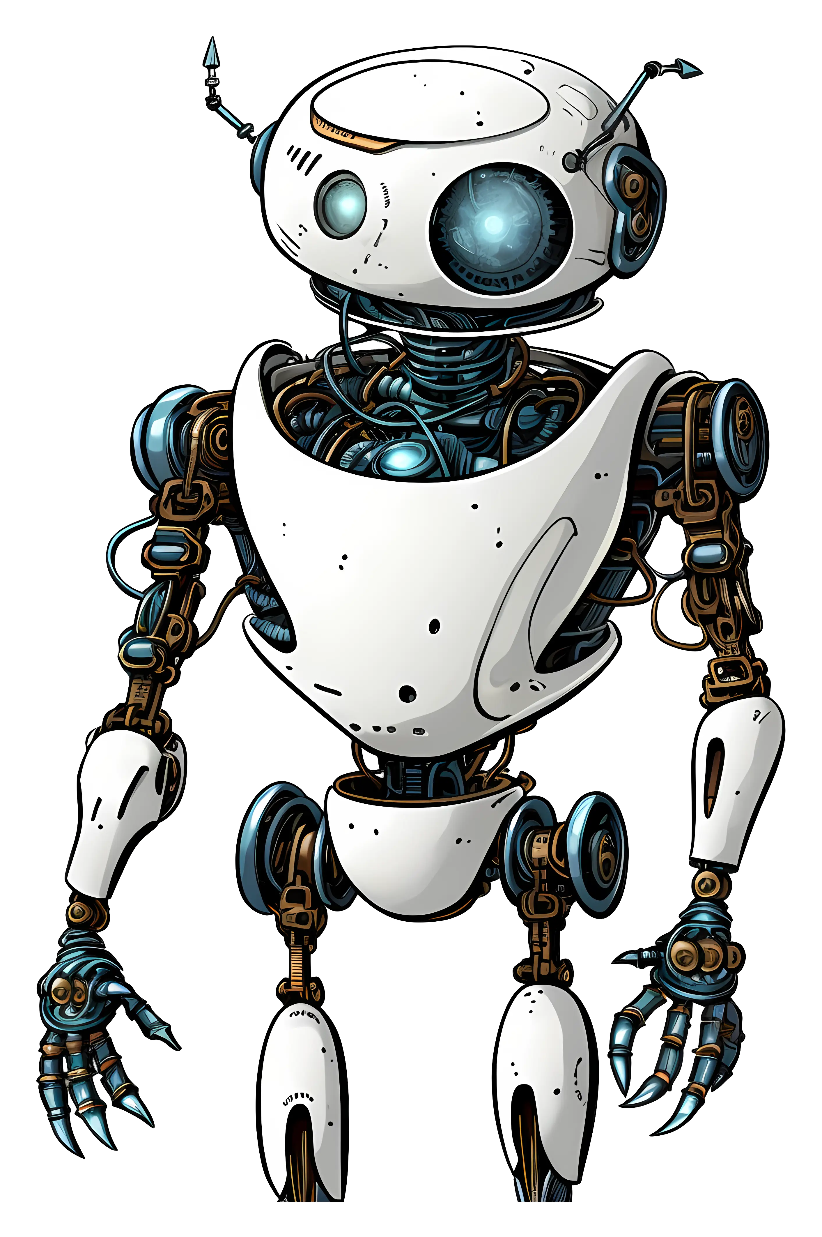 Futuristic Robot with Mechanical Details