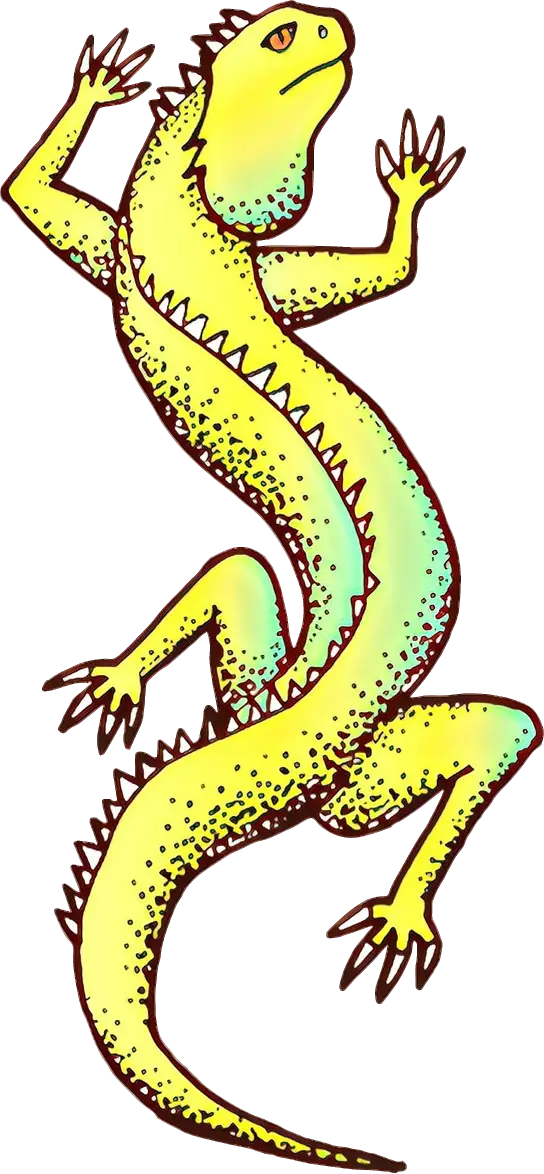 Green-Yellow Lizard Illustration