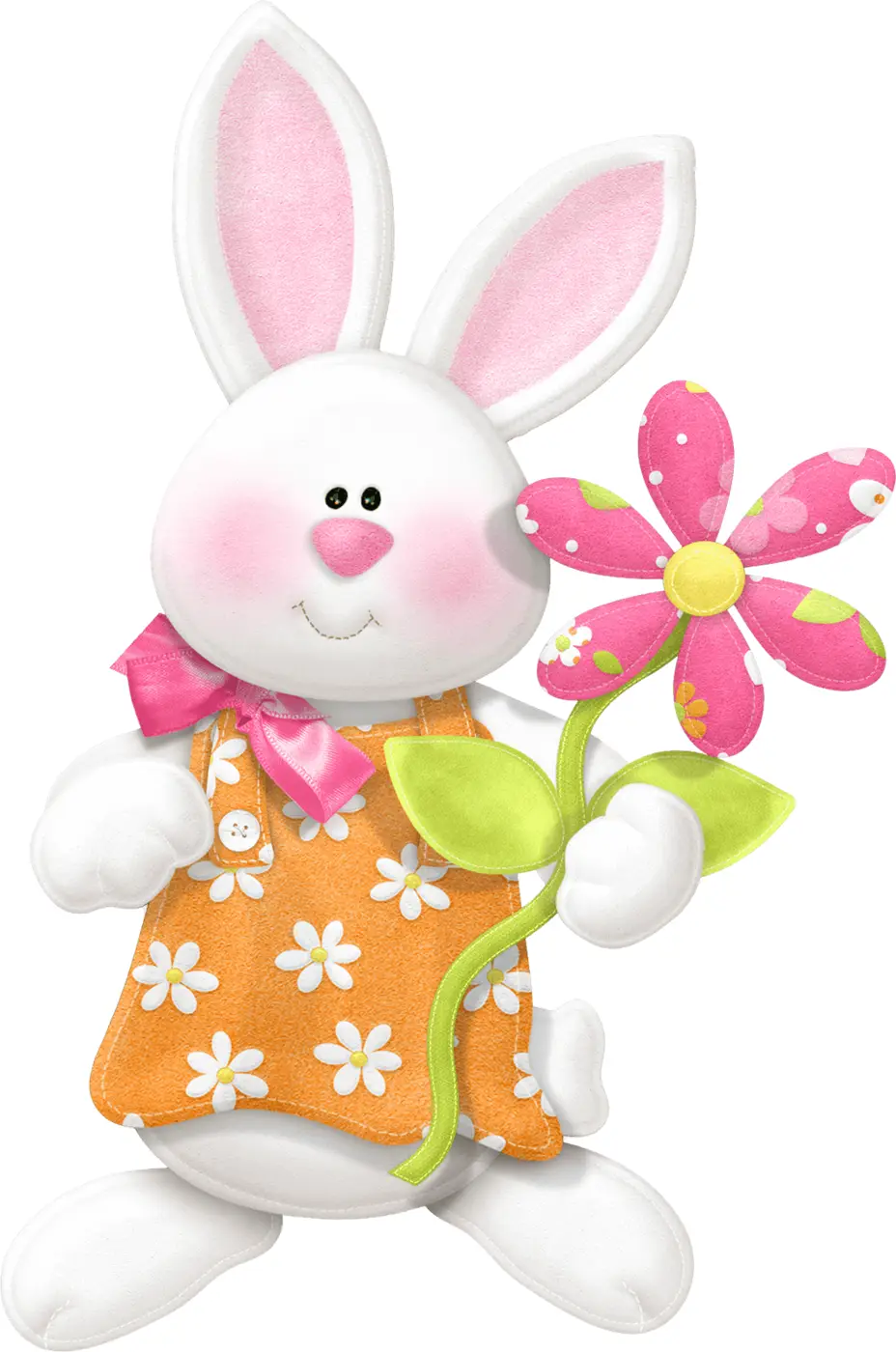 Cute Bunny with Flower