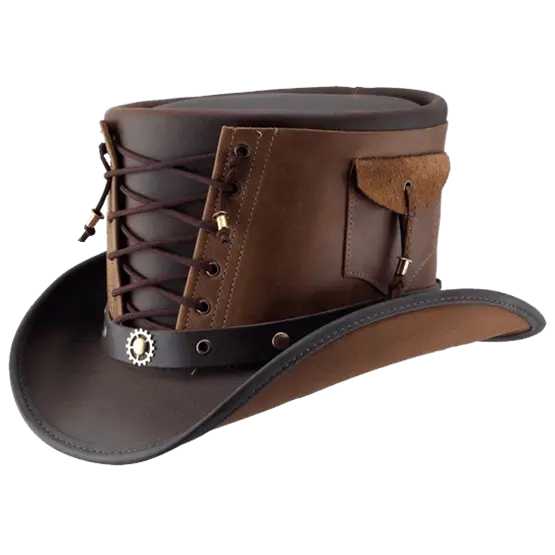 Classic Steampunk Leather Hat