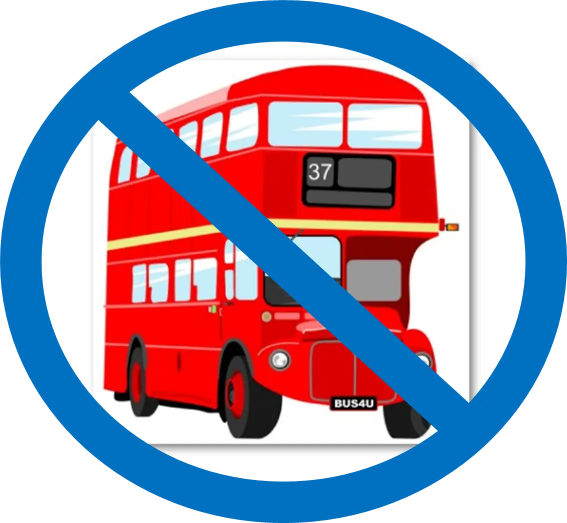 No Bus Allowed Sign