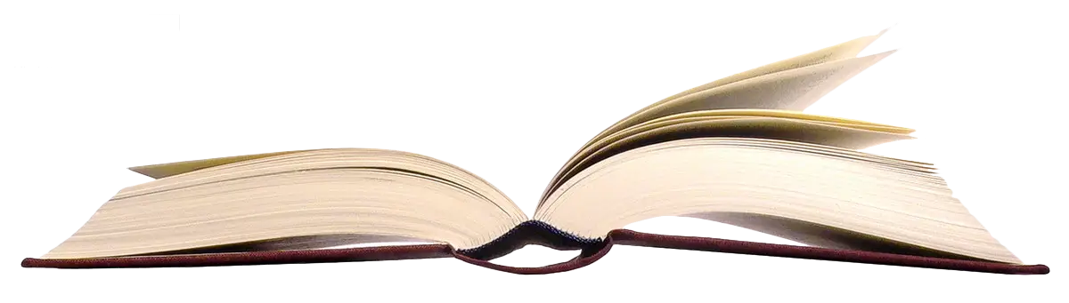 Open Book Design with Visible Turning Pages