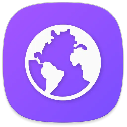 Purple Web Globe Icon