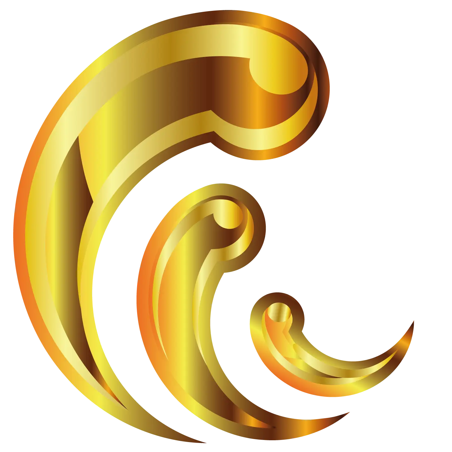 Decorative Golden Swirl Design