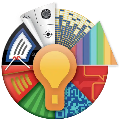 Colorful Light Bulb Representing Ideas