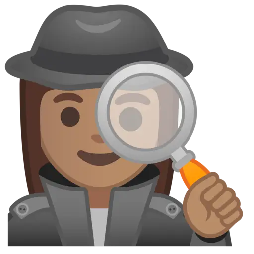 Detective Emoji Holding Magnifying Glass