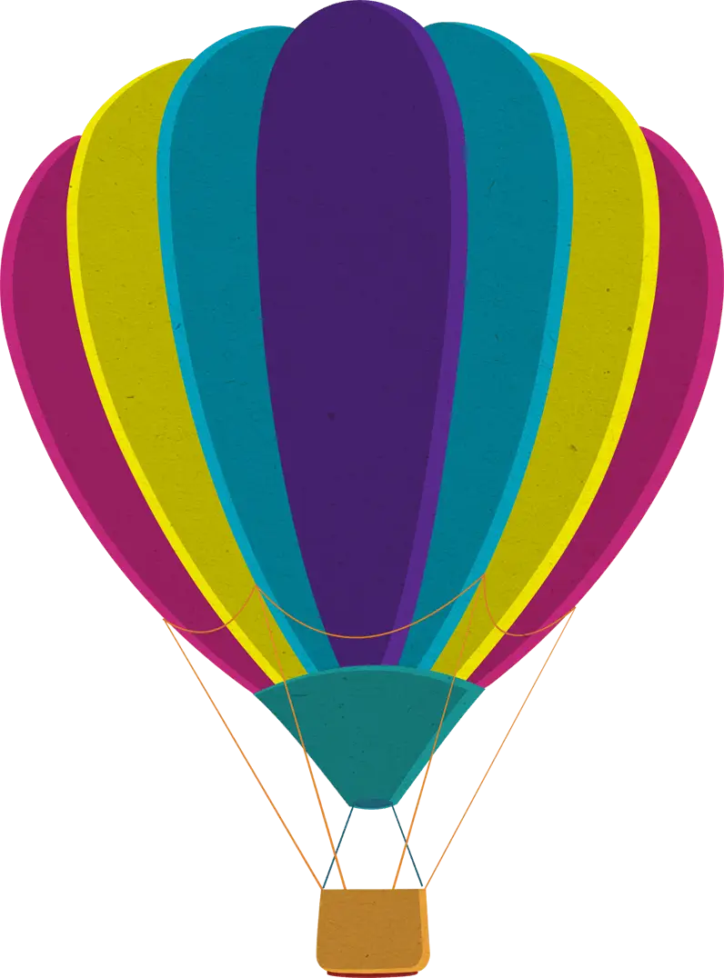 Vibrant and Colorful Hot Air Balloon