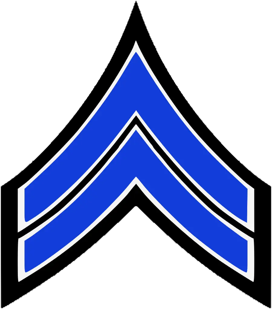 Blue Chevron Rank Insignia Illustration