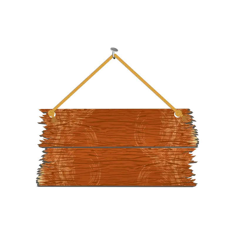 Rustic Wooden Hanging Sign
