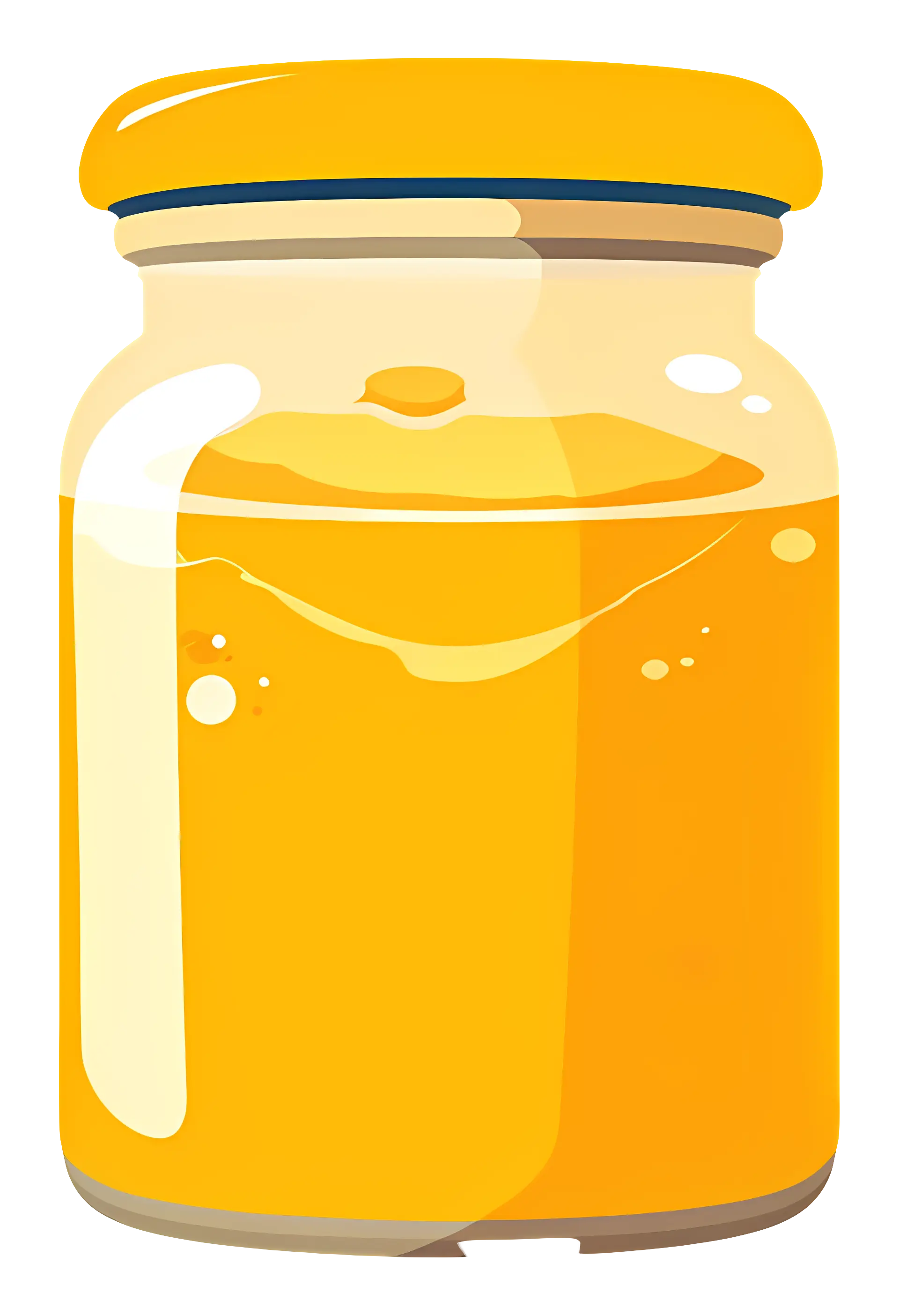 Glass Jar Filled with Golden Honey