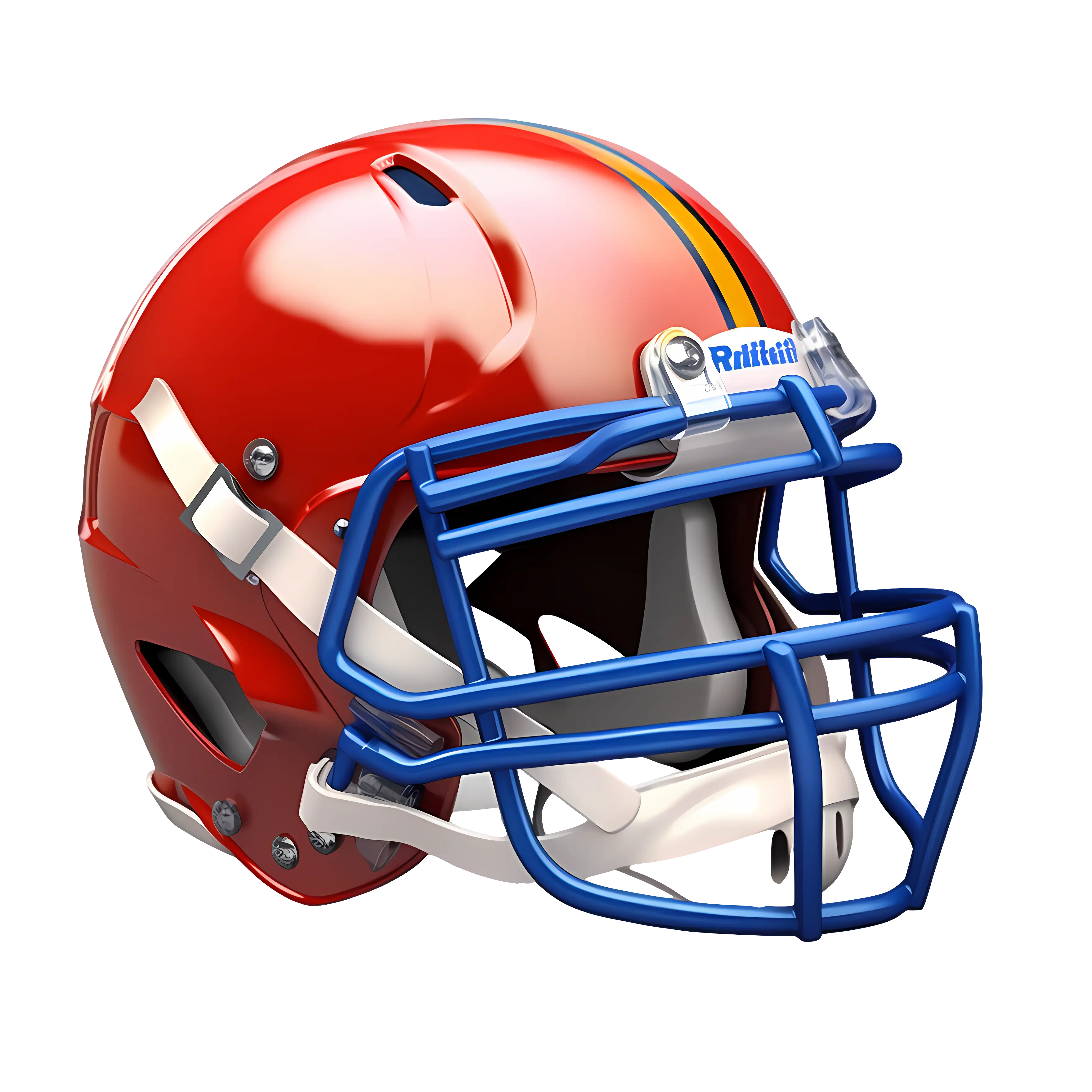 Red Sports Helmet for Football Players