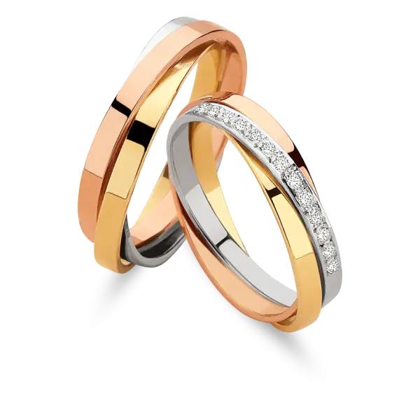 Gold and Silver Wedding Rings
