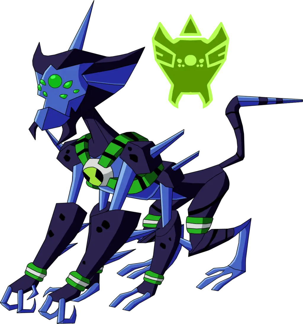 Blue Alien Creature with Green Accents