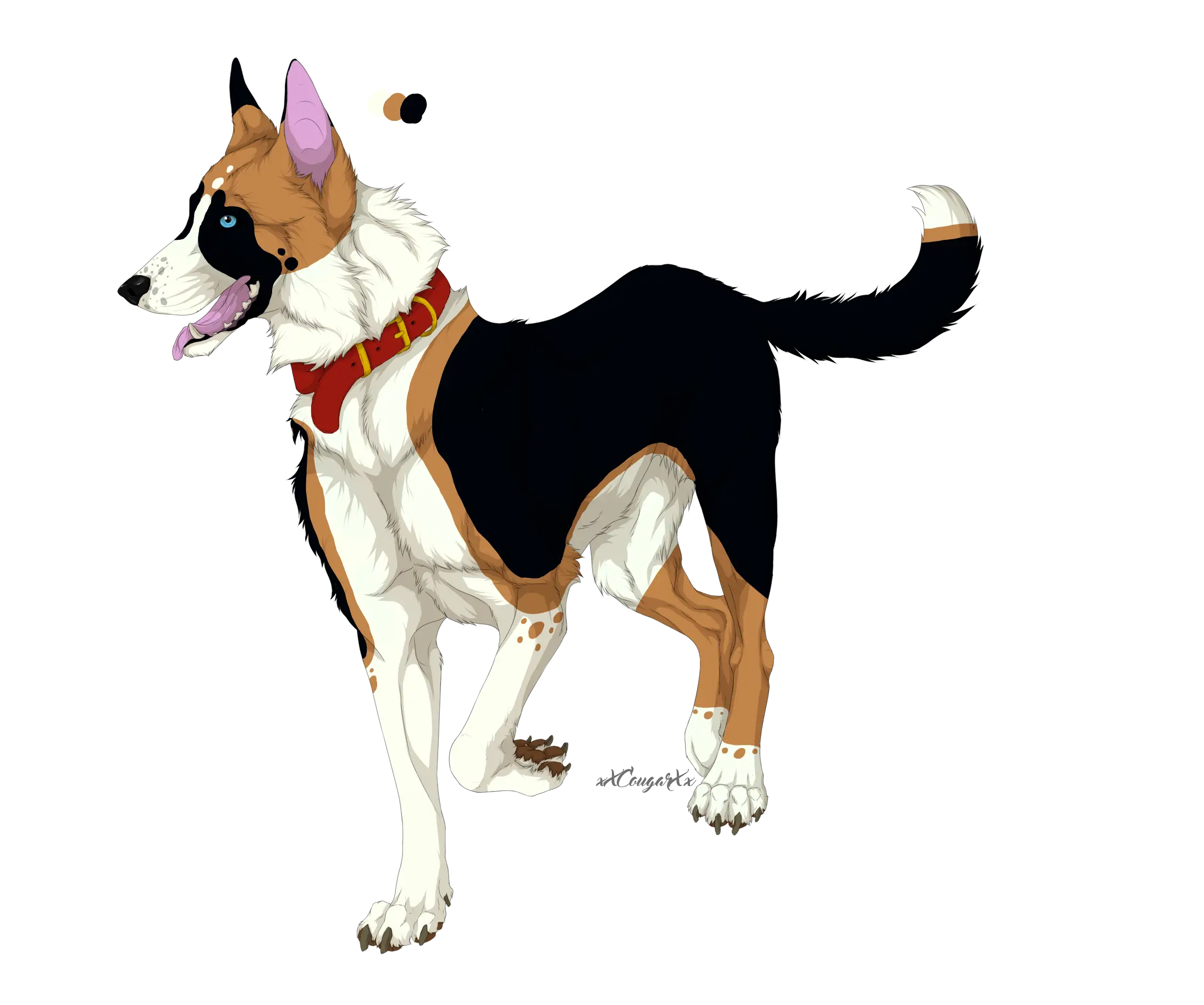 Colorful Cartoon Dog Illustration