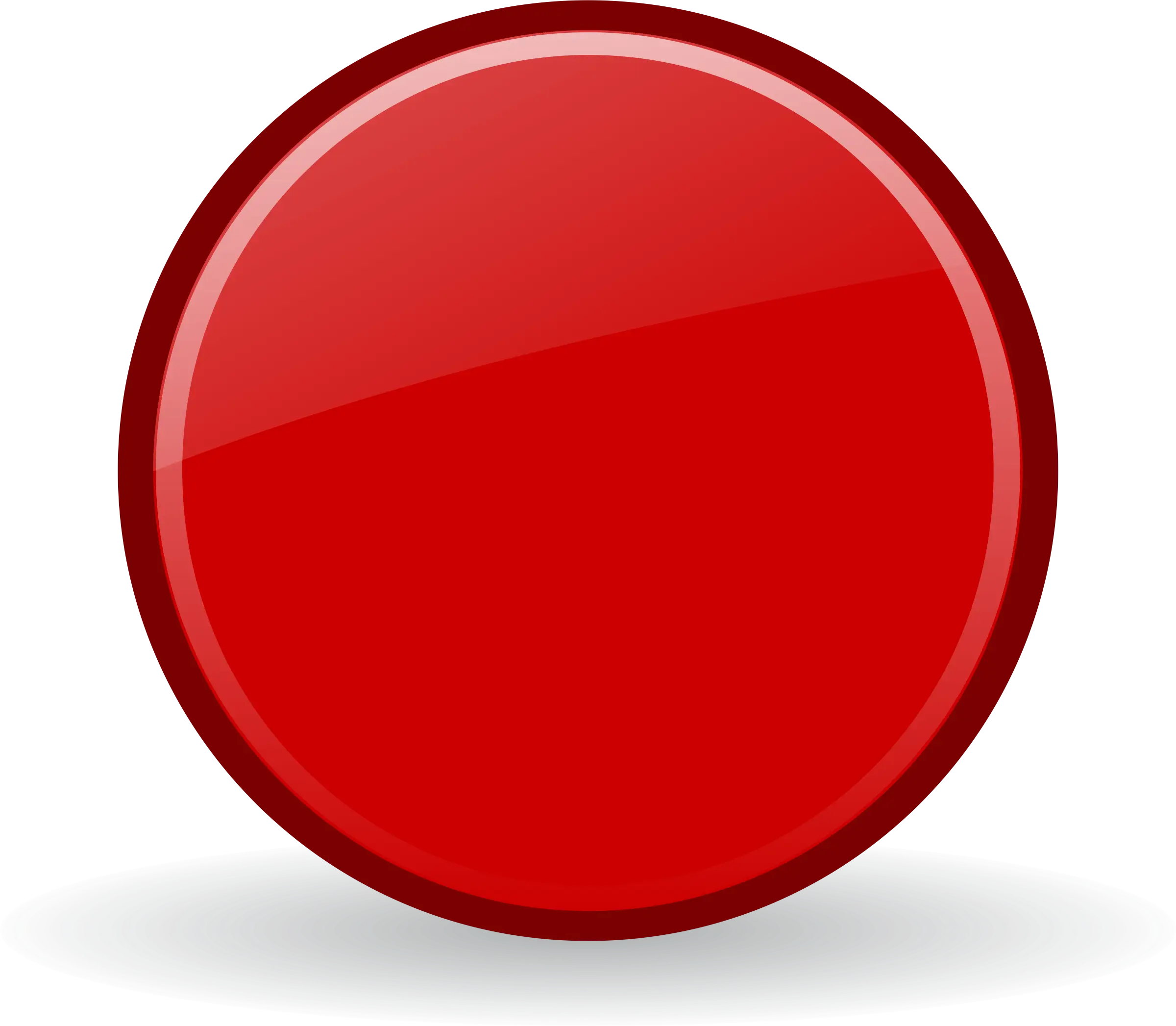 Red Circular Button Icon