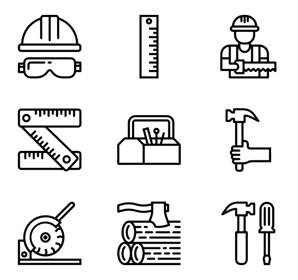 Construction Tools and Equipment Icons