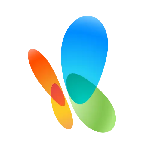 Colorful Abstract Butterfly Shaped Logo