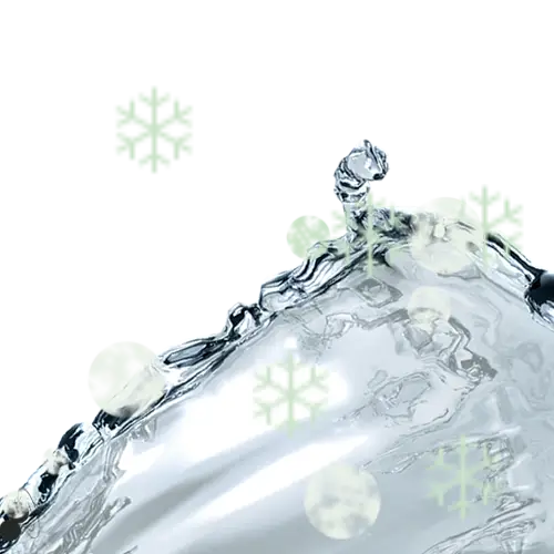 Ice Splash with Snowflakes