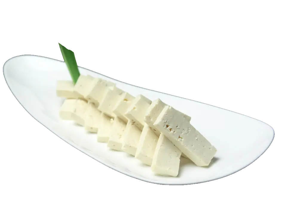 Sliced Tofu on a Plate