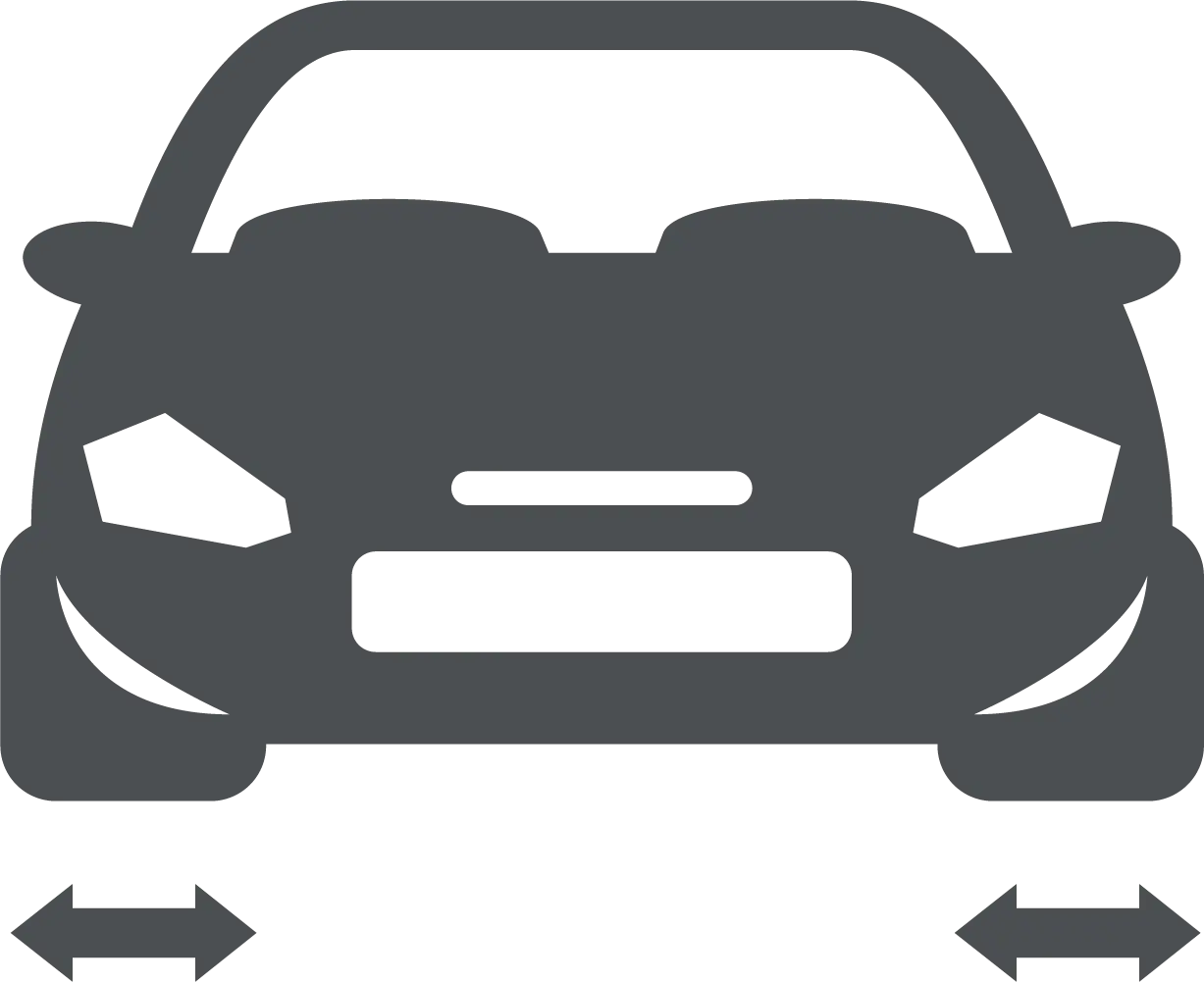 Car Icon with Arrows for Direction