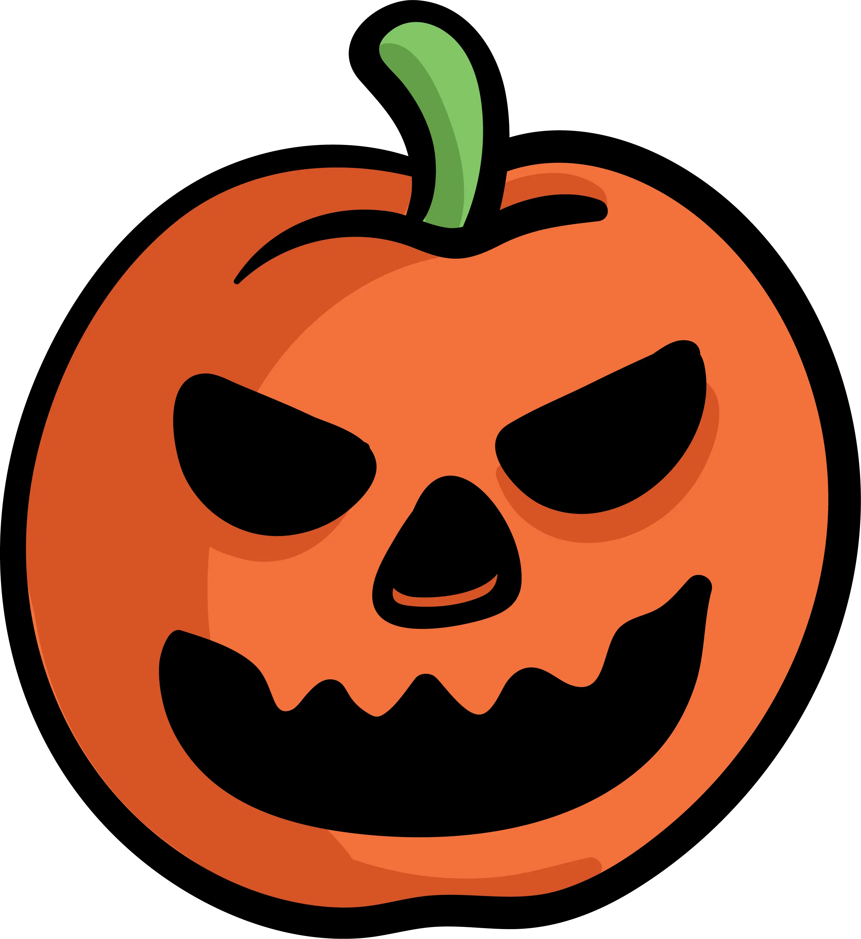 Halloween Pumpkin with Spooky Face