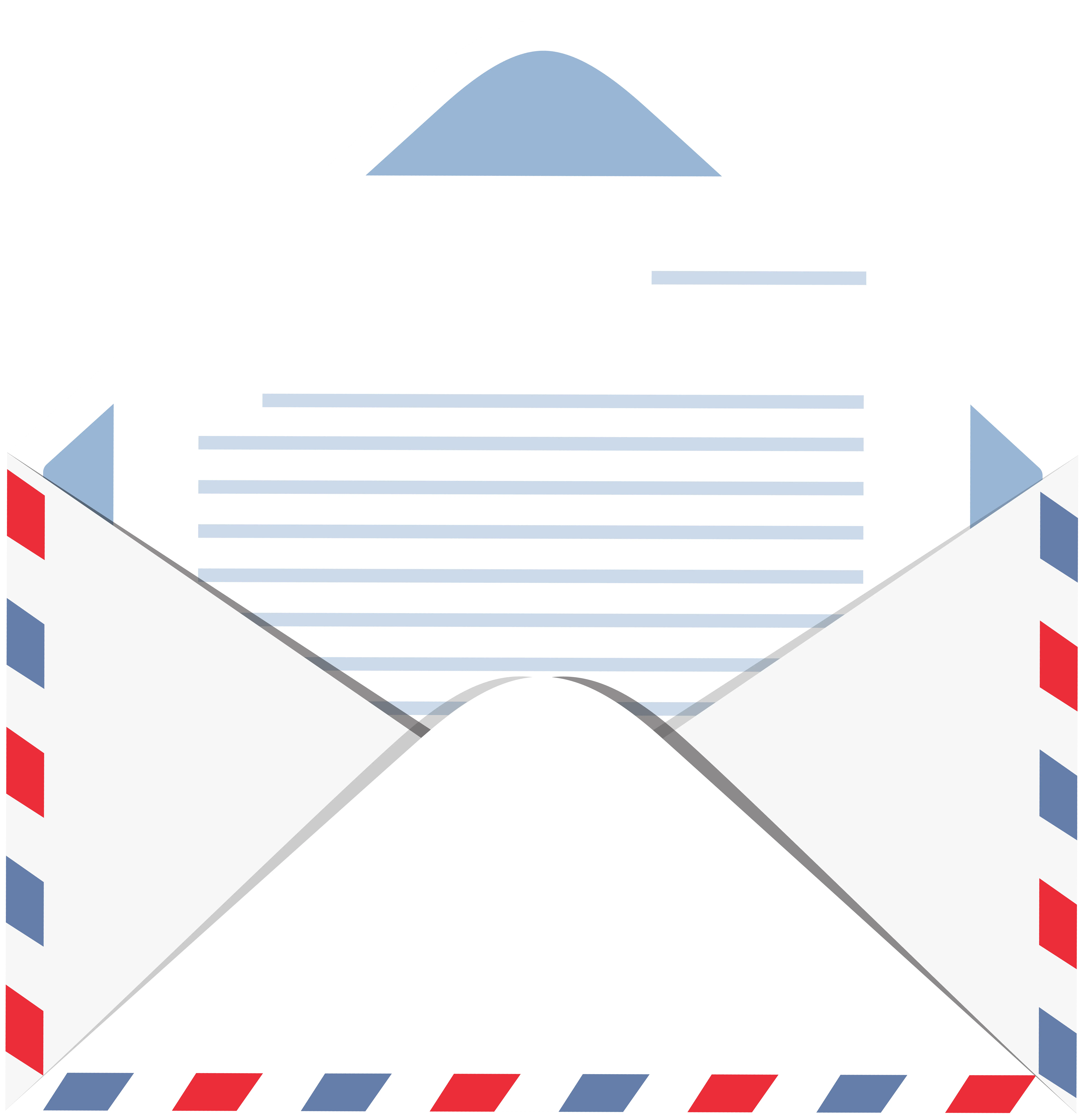 Open Envelope with Letter for Mailing