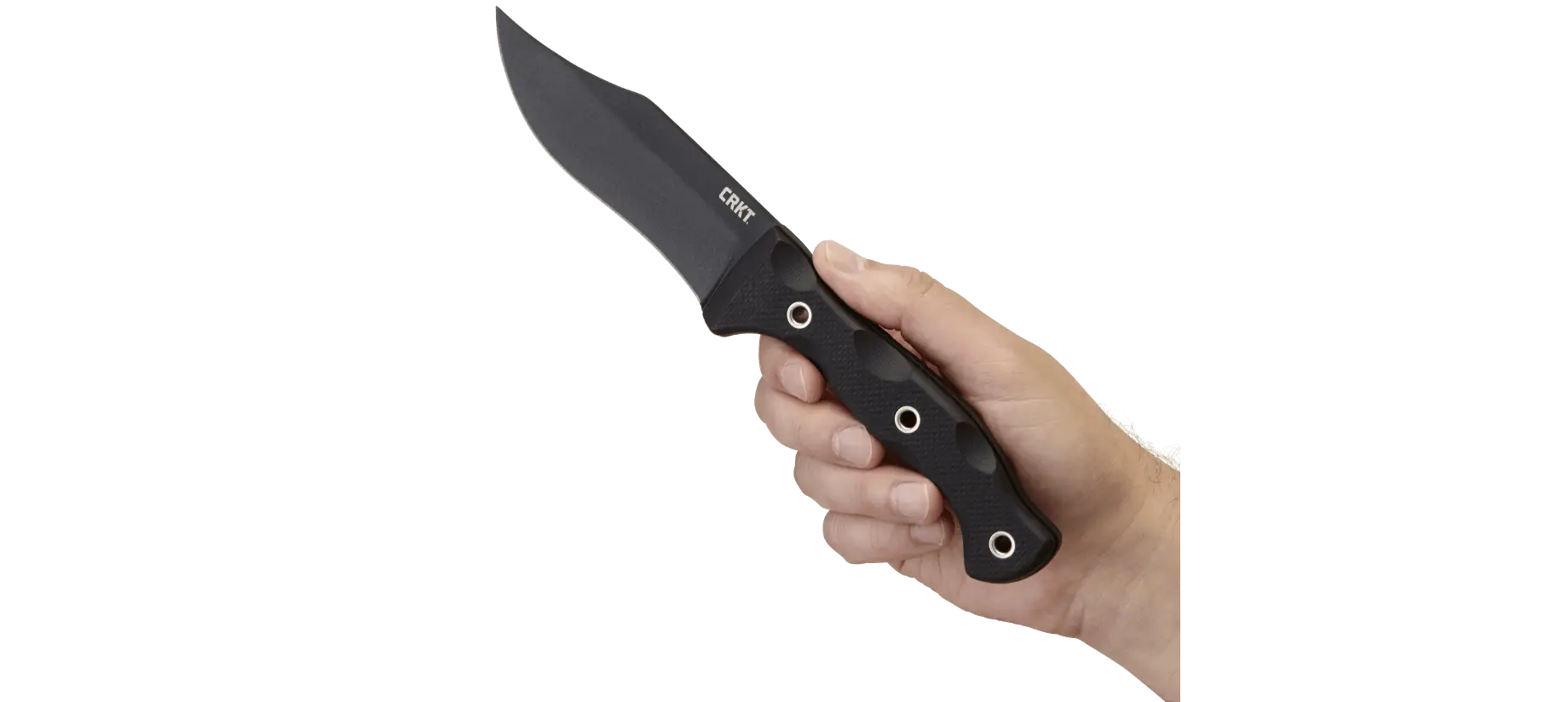 Black Tactical Knife with Ergonomic Grip