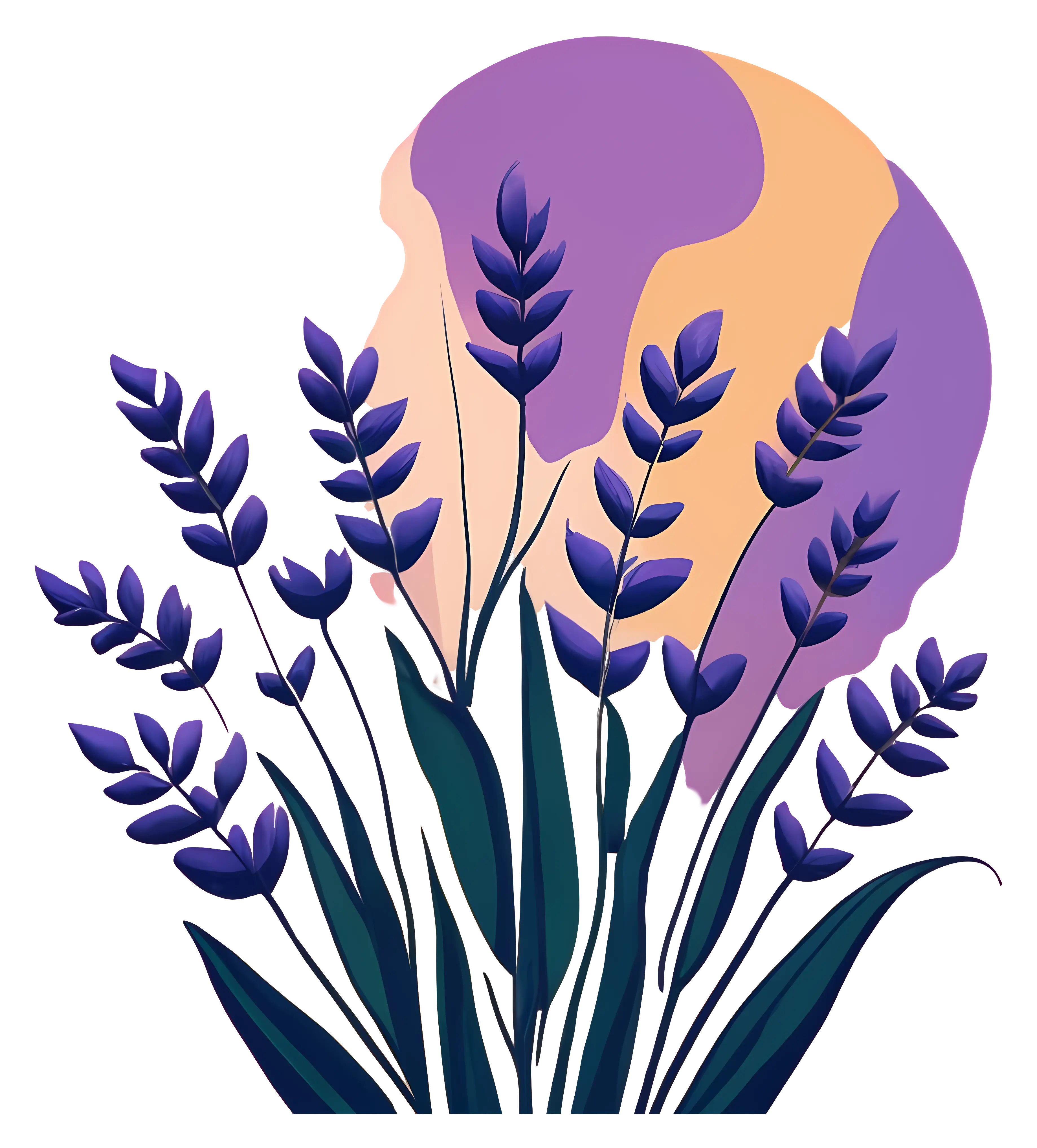 Purple Flowers with Abstract Background