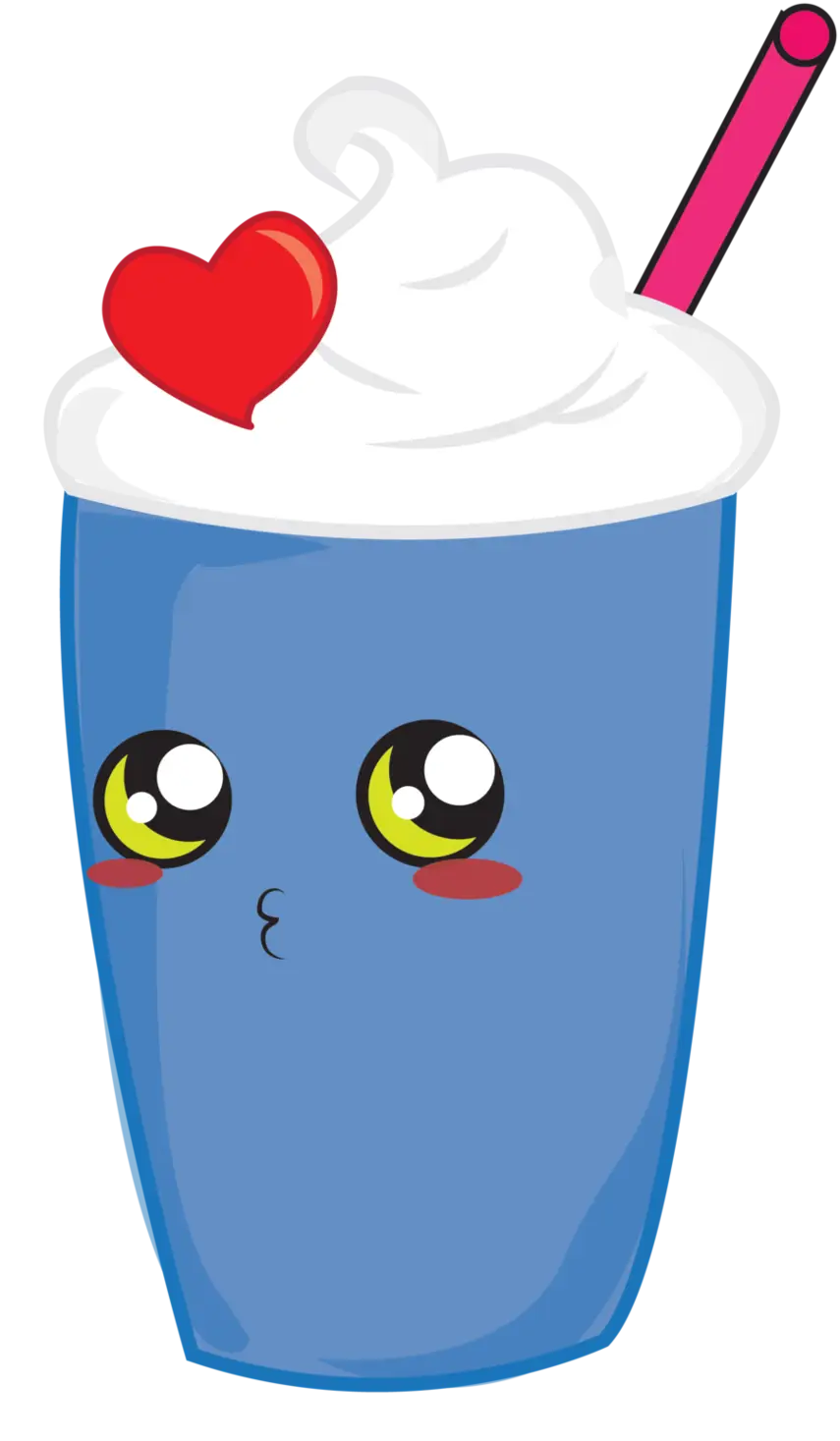 Cute Cartoon Drink with Heart